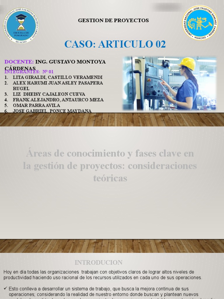Claves en la Gestión de Proyectos | PDF | Gestión de proyectos | Economias