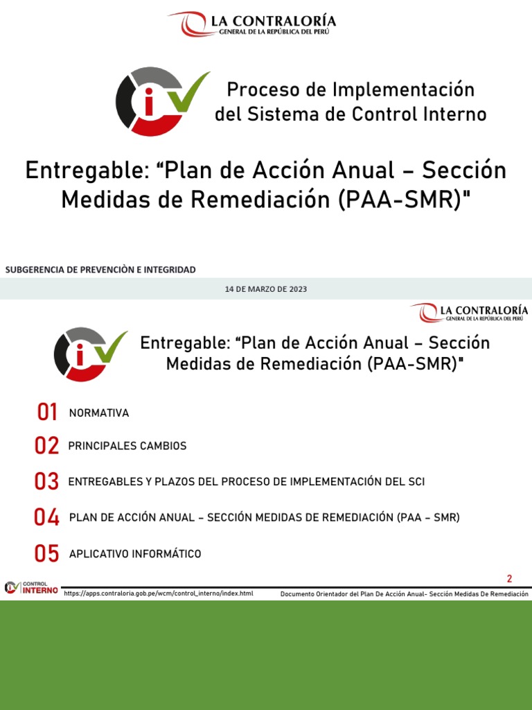 Plan de Acción Anual para Control Interno | PDF | Remediación Ambiental ...