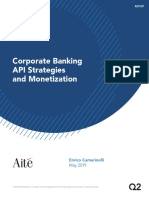 2020 - Corporate Banking API Strategies and Monetization - Report