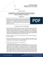 Sentencia 2-16-EI LEGITIMACION ACTIVA DE LA DPE EN JUSTICIA INDIGENA