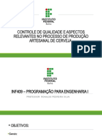 Controle de Qualidade e Aspectos Relevantes No Processo Produtivo de Cerveja