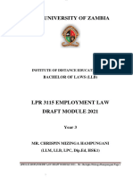 Module For Employment Law and Labour in Zambia 1 PDF