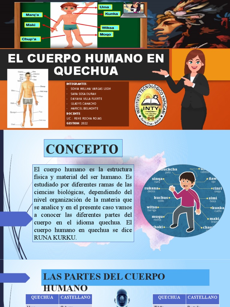 El Cuerpo Humano en Quechua | PDF | Zoología | Morfología (biología)