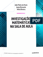 Investigações Matemáticas Na Sala de Aula - Capa, Ficha Catalográfica e Sumário PDF