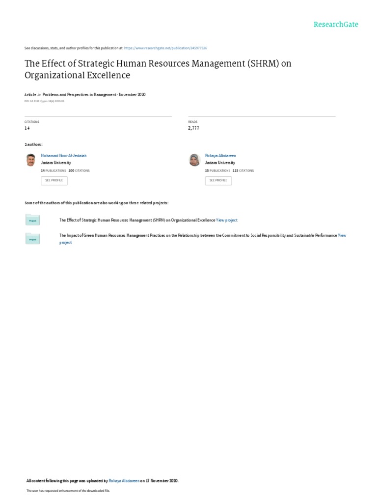 SHRM Original PDF | PDF | Human Resources | Strategic Management