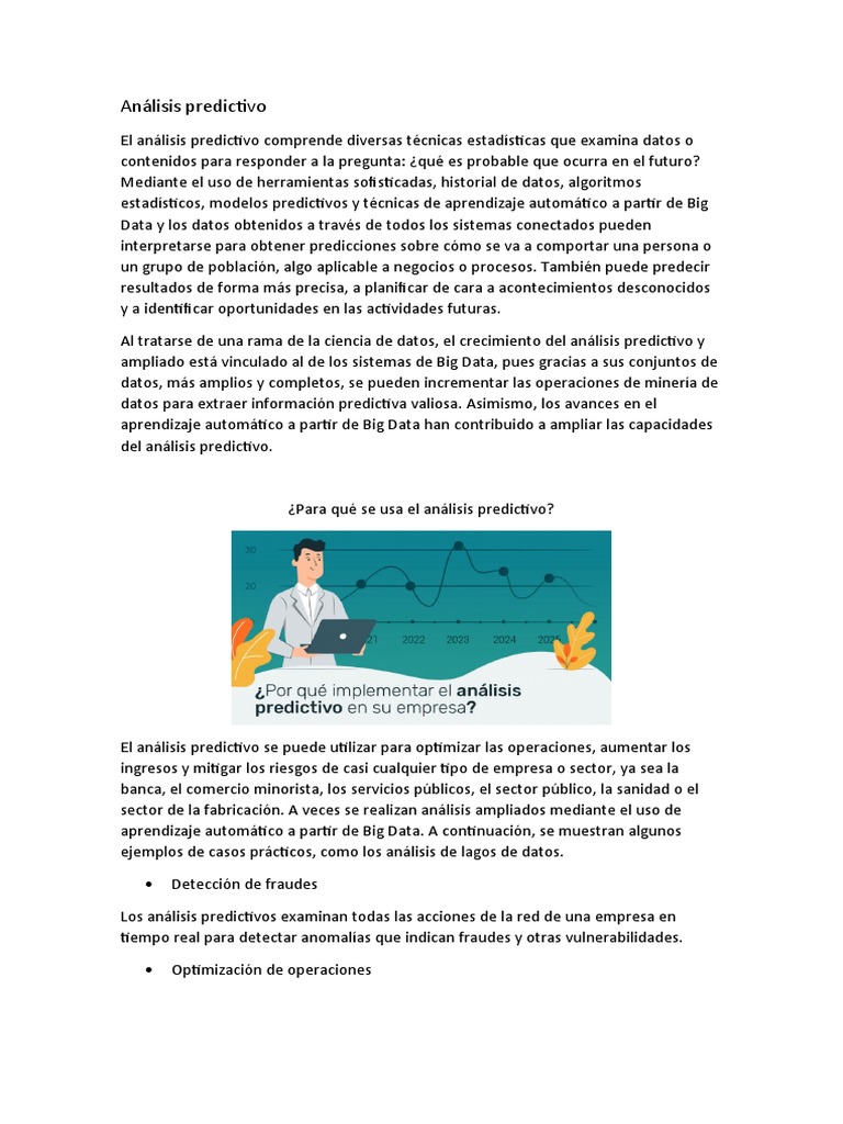 Análisis Predictivo | PDF | Analítica predictiva | Big Data