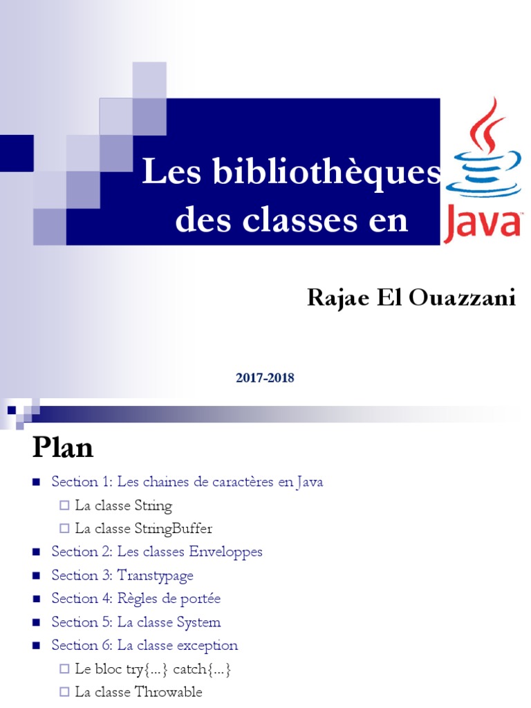 Gestion des chaînes en Java | PDF | Java (Langage de programmation ...