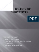 Application of Derivatives