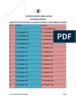 Days To Attend School in The Month of September-October PDF