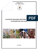 Politique Nationale Multisectorielle de Nutrition - VF