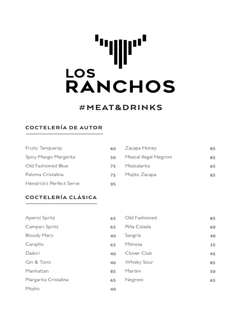 #Meat&Drinks: Coctelería de Autor | PDF | Bebida | Bebidas alcohólicas