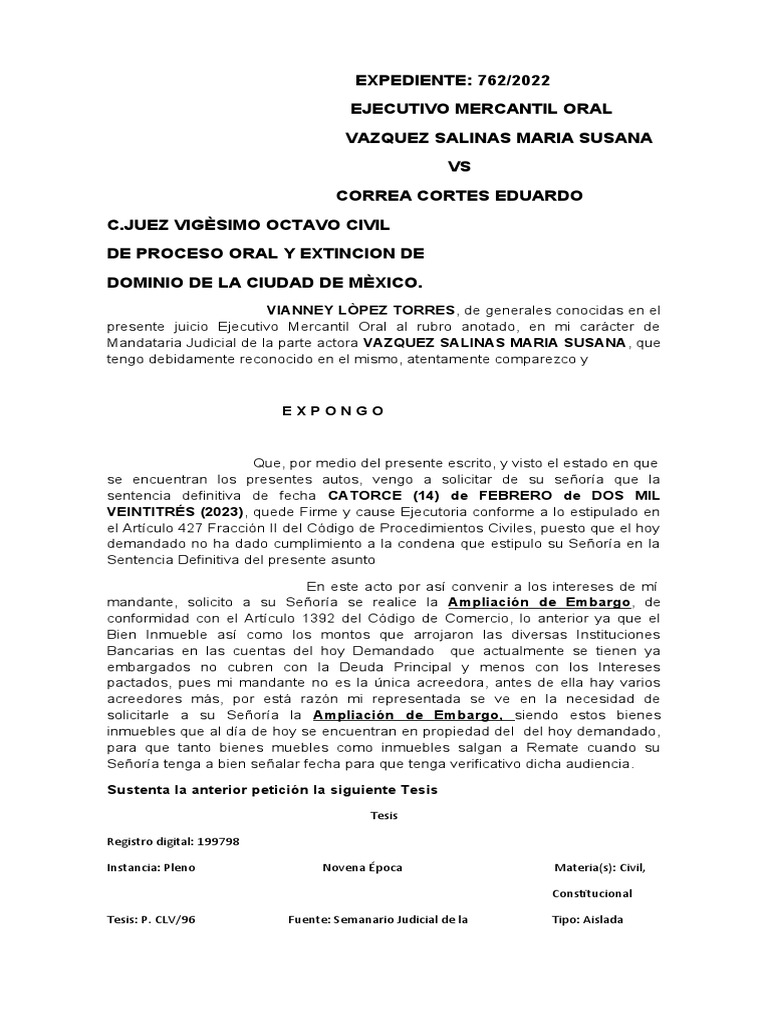 Cause Ejecutoria | PDF | Sentencia (ley) | Caso de ley