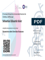 Constancia de Honor - Sebastián Eduardo Soler - Encuentros Sobre Derechos Humanos (Finalizado) PDF