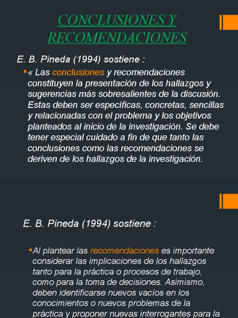 Conclusiones y Recomendaciones en Tesis | PDF