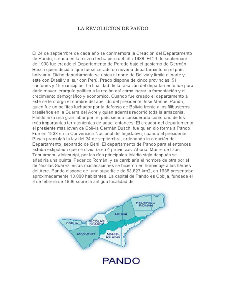 Revolucion de Pando | PDF | America latina | América del Sur
