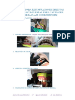 Protocolo para Restauraciones Directas Con Resinas Compuestas para Cavidades de Cuarta Clase Con Resinform