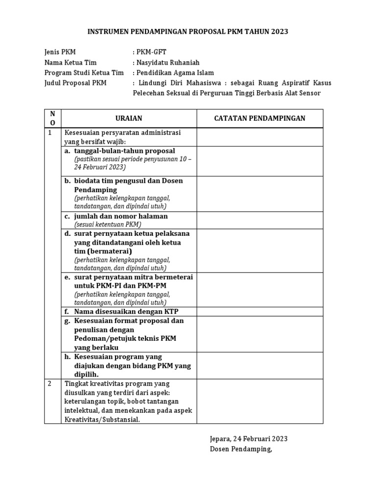 Pendampingan Proposal PKM 2023 | PDF | Komputer