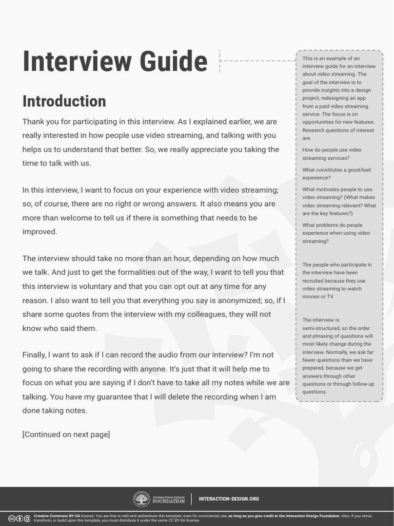 Conducting An Interview, Free Pdf Download – MVIM