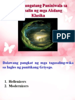 Nagsasalungatang Paniniwala Sa Pagsasalin NG Mga Akdang Klasika