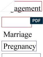 Stages of Love and New Life: Engagement, Marriage, Pregnancy, Fertilization, Birth and Labor