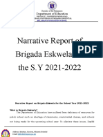 Narrative Report of Brigada Eskwela