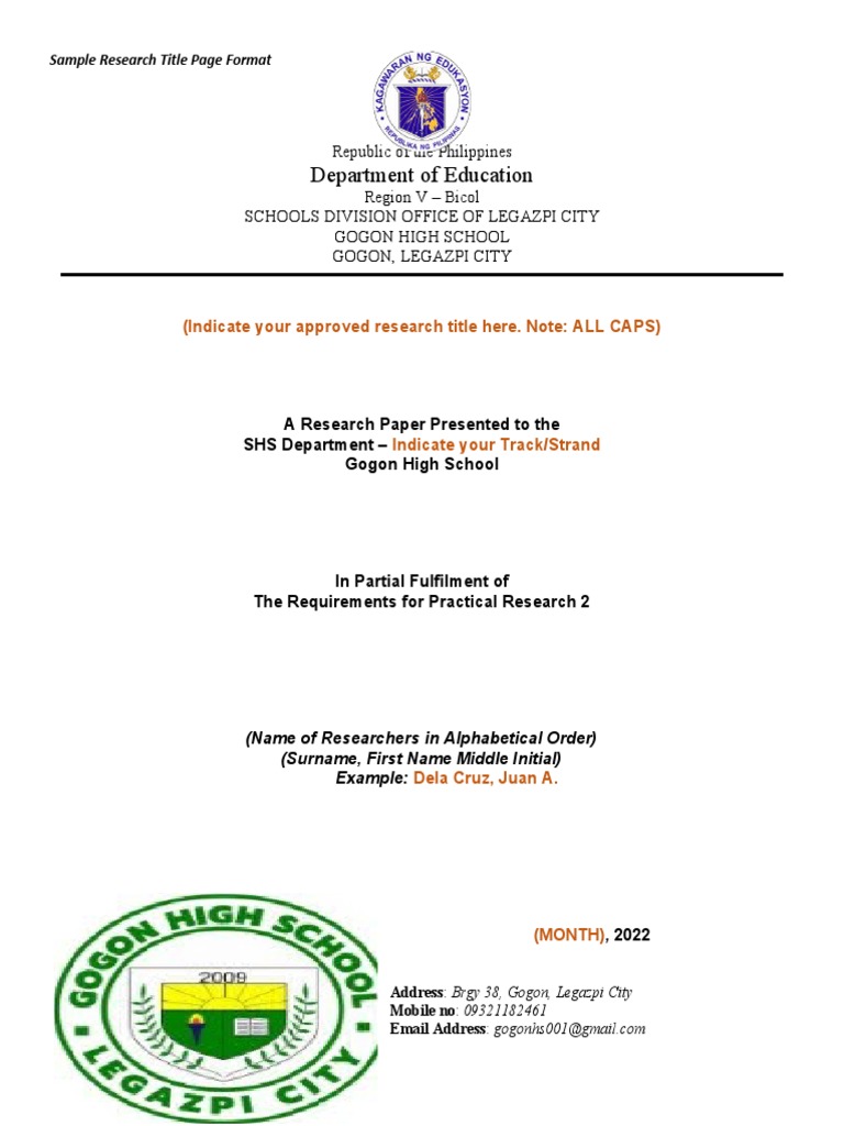 Title Page Format | PDF