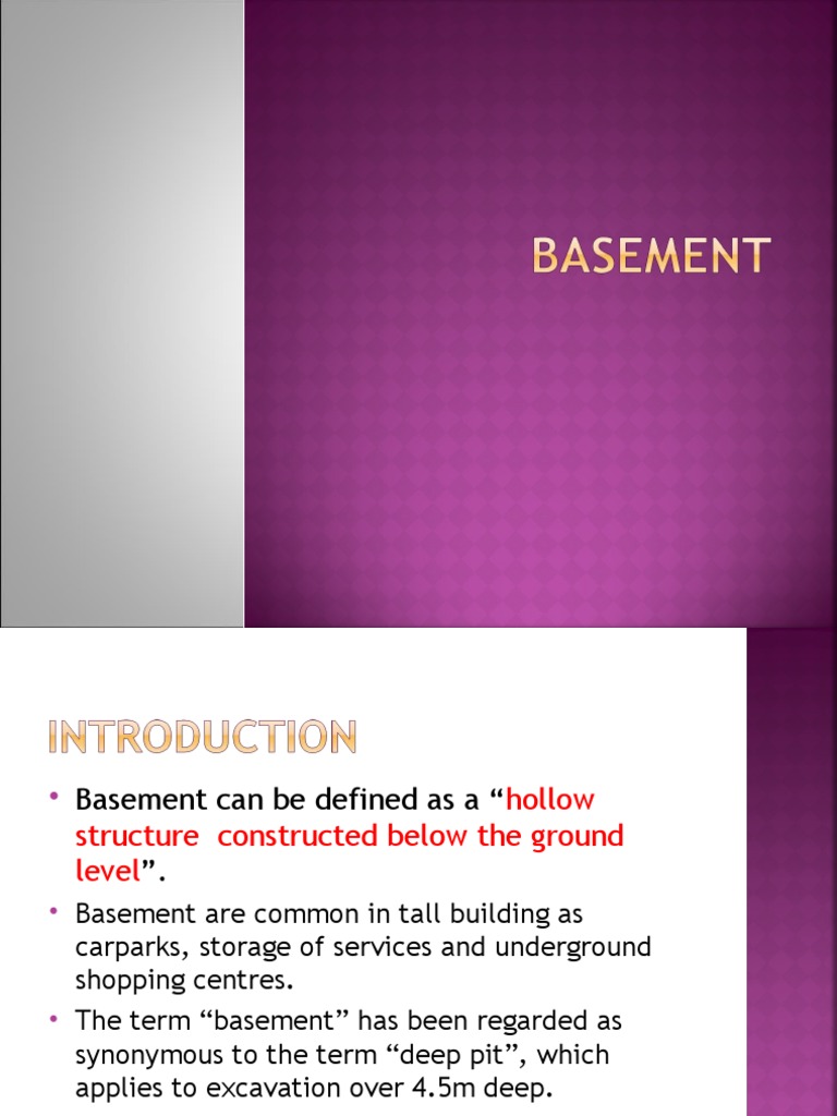 Basement Construction Techniques Explained | PDF | Deep Foundation ...
