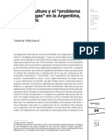 Política, cultura y el problema de las drogas en Argentina