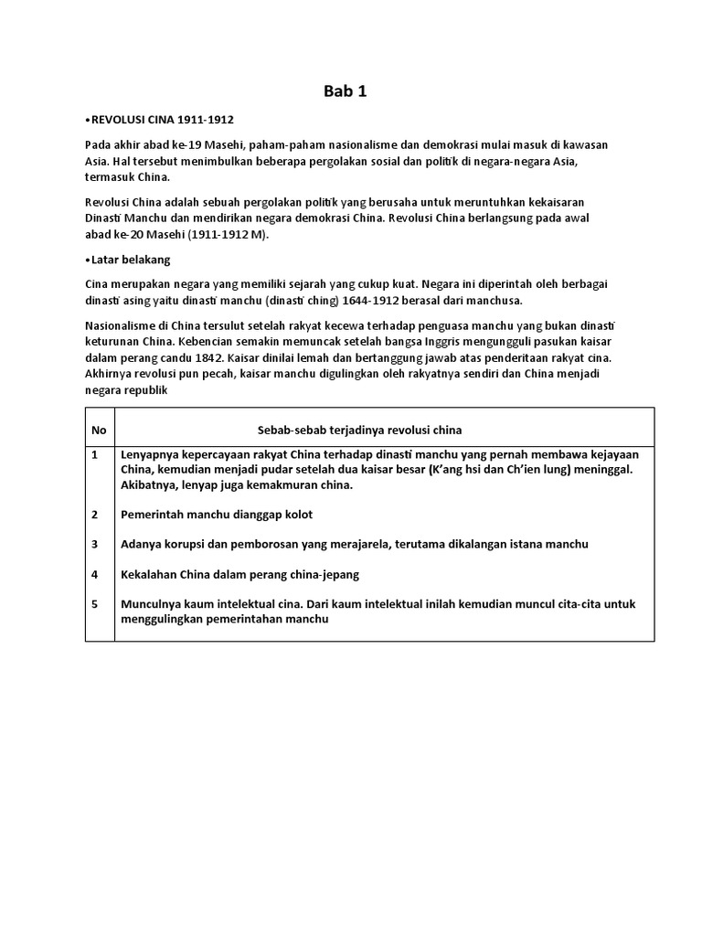 Latar Belakang Revolusi Cina 1911 Pdf