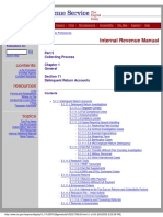 Internal Revenue Manual: Collecting Process General Section 11 Delinquent Return Accounts