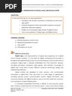 Module 6 - Intro To Digital Logic and Digital System