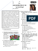DPCC - 1 Secundaria - LA CULTURA - FICHA #18 - 2022