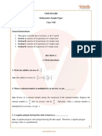 CBSE Class 8 Maths - Mock Paper-1 PDF