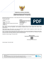Pemerintah Republik Indonesia Perizinan Berusaha Berbasis Risiko NOMOR INDUK BERUSAHA: 1411220013559