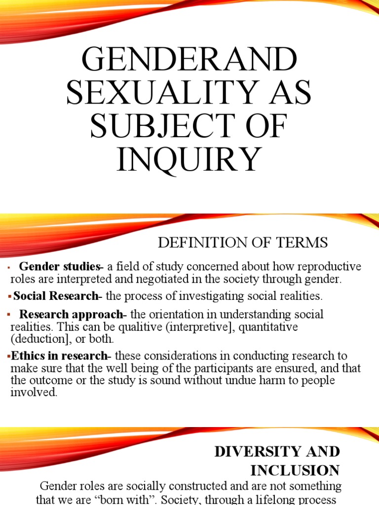 Gender and Sexuality Research Overview | PDF | Human Body | Labia
