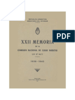 1939 - 1940 Memoria de La Comision Nacional de Casas Baratas XXII PDF