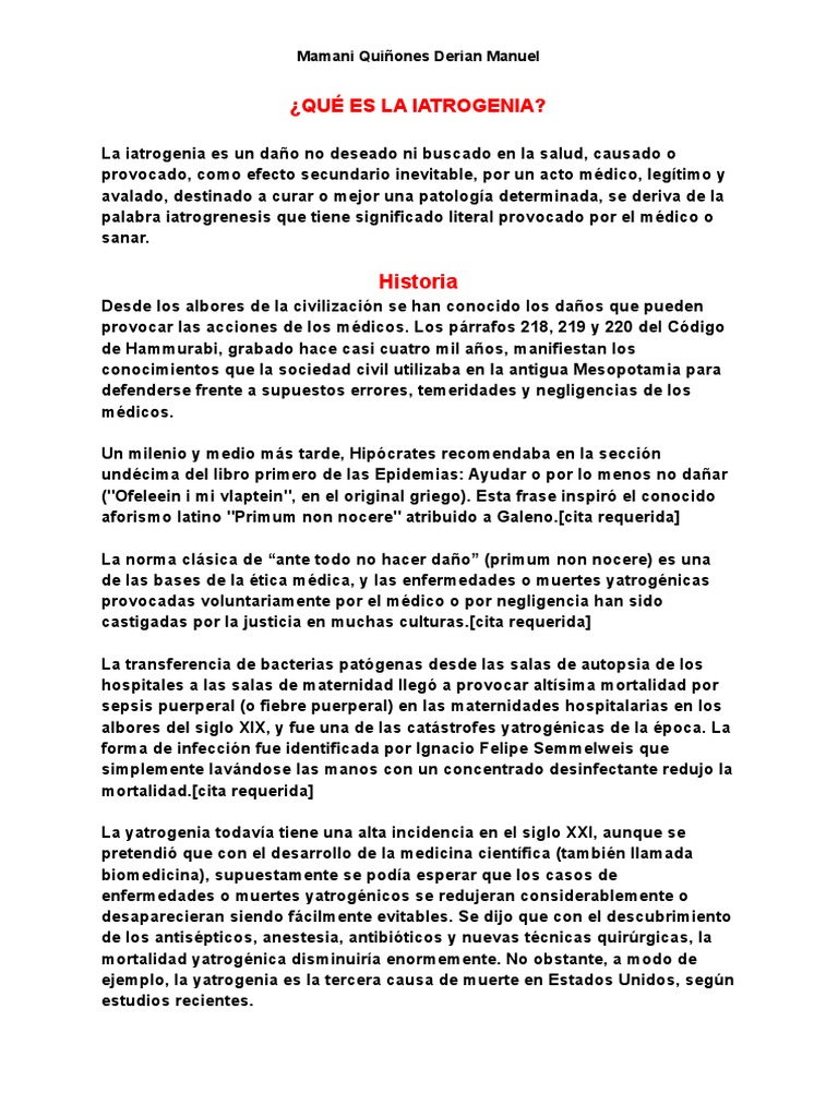  qu es la iatrogenia pdf pdf medicina medicina clinica