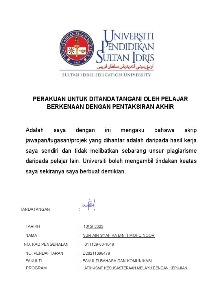 Hns3192 Upu3112 Falsafah Dan Isu Semasa Pdf