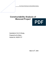 Construct Ability Analysis of Monorail Project