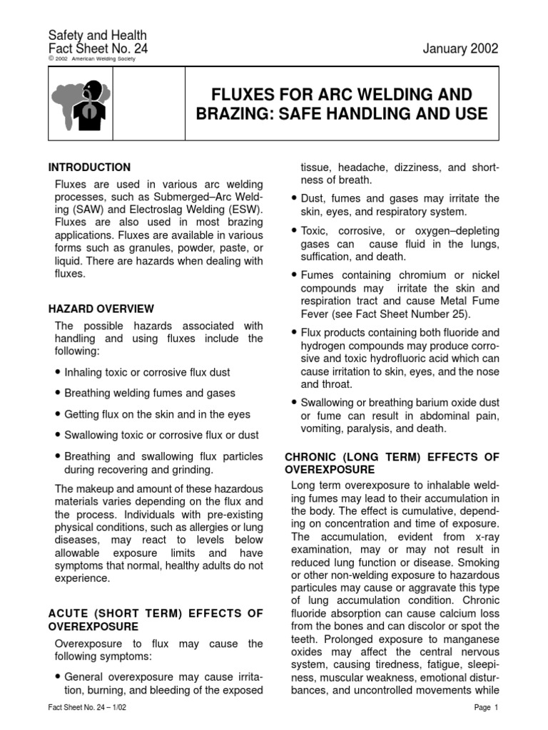 Safety Guidelines for Handling and Using Fluxes in Arc Welding and