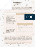 Idiomatic Expression Notes