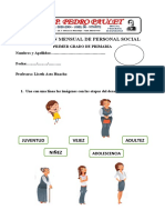 Examen Mensual de Personal Social Primer Grado