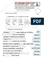 Examen religión primaria