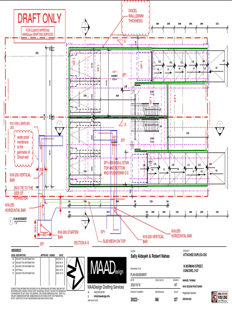 Mark Up Basement and Footing Concord | PDF | Building Engineering ...