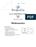 11 Mathematics Task 1 2020 Solutions PDF