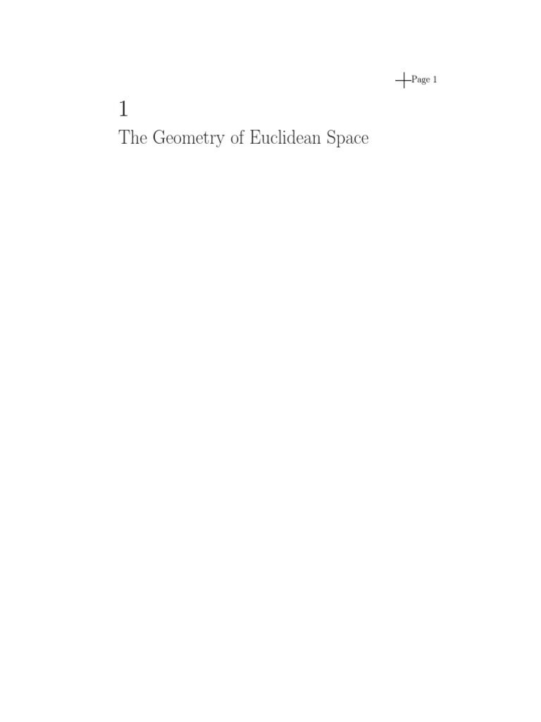 The Geometry of Euclidean Space PDF PDF Maxima And Minima Vector