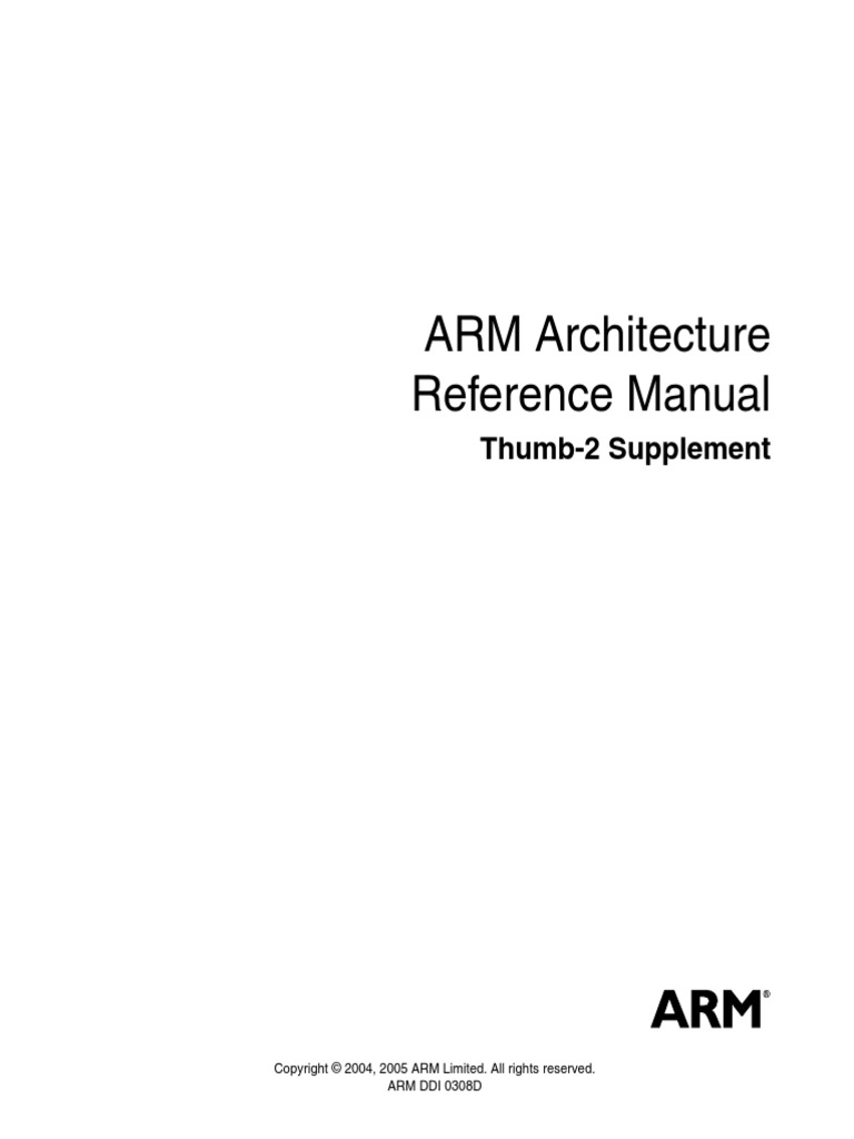 Armv7m architecture reference manual thumb 2 supplement pdf pdf
