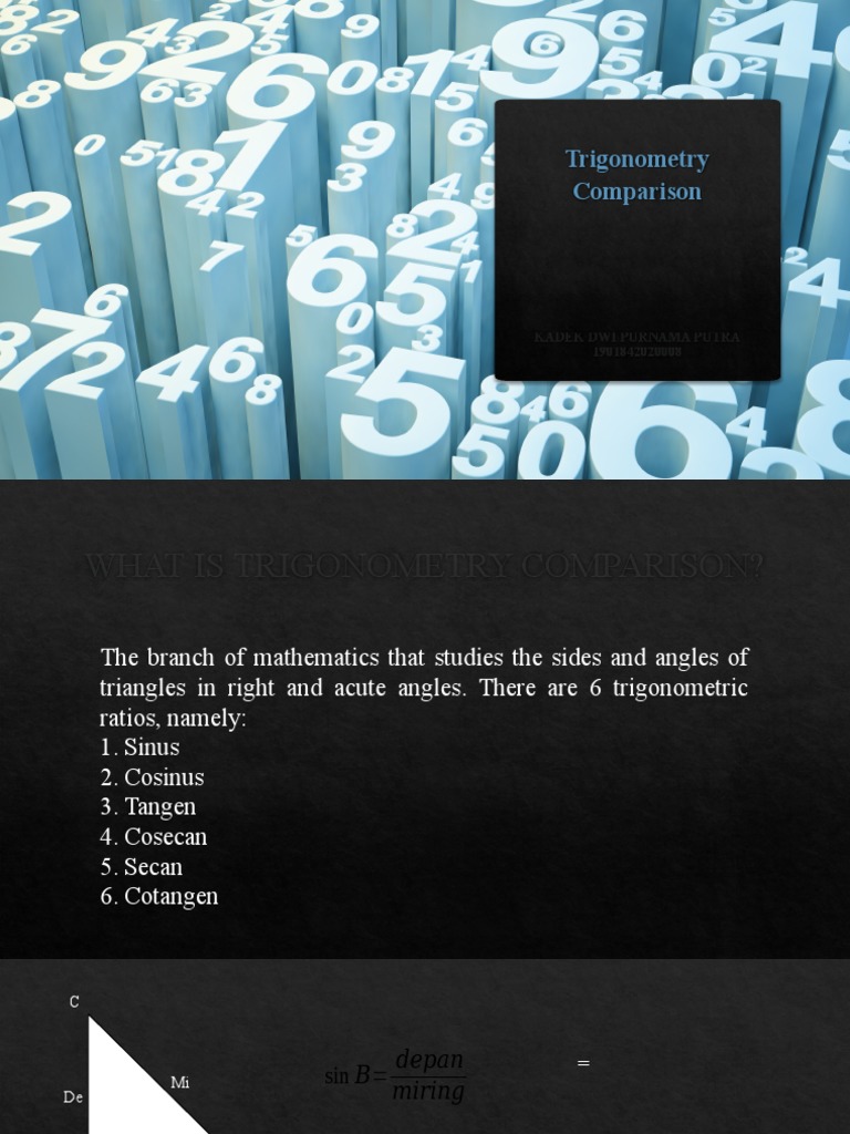 Trigonometric Ratios Comparison Guide | PDF | Teaching Methods & Materials