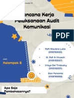 (Kelompok 8) Rencana Kerja Pelaksanaan Audit - PPT PDF