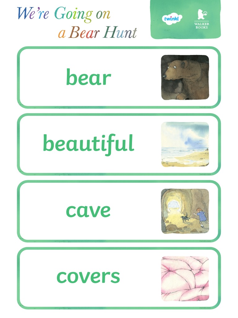 T e 2552897 Were Going On A Bear Hunt Word Cards Ver 1 PDF